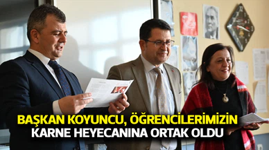 Başkan Koyuncu, öğrencilerimizin karne heyecanına ortak oldu