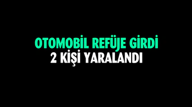 Otomobil refüje girdi 2 kişi yaralandı