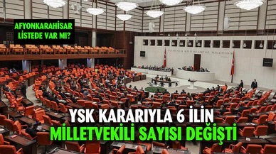 YSK kararıyla 6 ilin milletvekili sayısı değişti