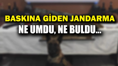 Kaçak alkol baskınına giden jandarma silah, uy.ştrucu ve harita ele geçirdi