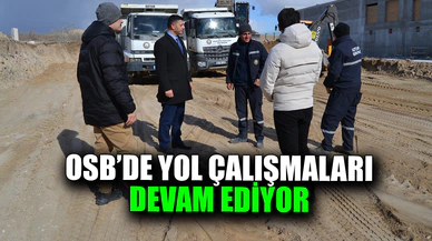 OSB'de yol çalışmaları devam ediyor