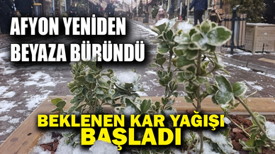 Afyonkarahisar’da kar yağışı etkisini göstermeye başladı