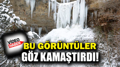 Donan şelale kartpostallık görüntüler oluşturdu