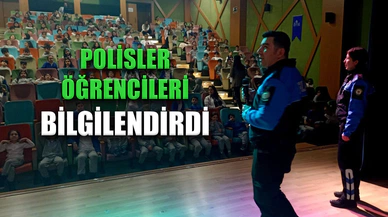 Polis ekiplerinin öğrencilere yönelik bilgilendirmeleri sürüyor