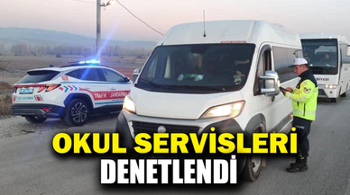 Okul servis araçları denetlendi
