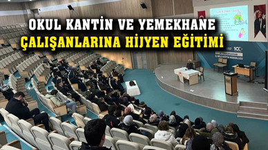 Okul kantin ve yemekhane çalışanlarına hijyen eğitimi