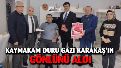 Kaymakam Duru Gazi Karakaş’ı ziyaret etti