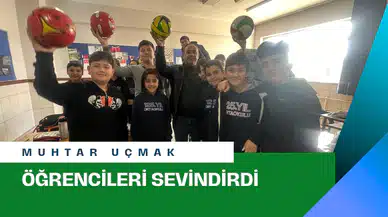 Muhtar Uçmak, öğrencileri sevindirdi