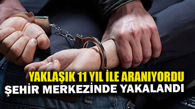 10 yıl 11 ay 5 gün hapis cezasıyla aranan şahsı polis yakaladı