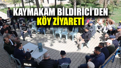 Kaymakam İsmail Bildirici Aşağıtandır Köyünü Ziyaret Etti