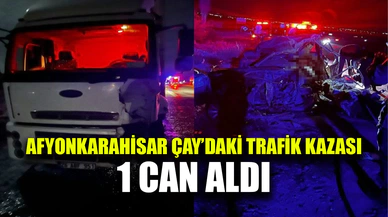 Kamyonla çarpışan otomobilin sürücüsü öldü