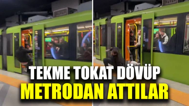 Tekme tokat dövülüp metrodan atıldı