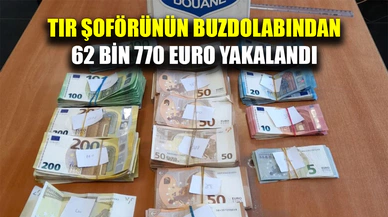 Buzdolabına sakladığı 62 bin 770 euro gümrükte yakalandı