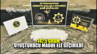 147,5 gram madde ele geçirildi