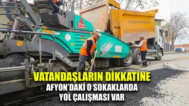 Afyonkarahisar'daki o sokaklarda yol çalışması var