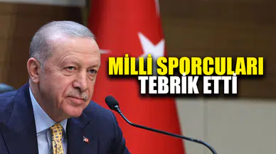 Erdoğan: Milli sporcularımıza emekleri için teşekkür ediyorum