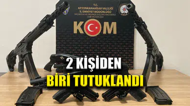 Ruhsatsız silahlarla yakalanan 2 kişiden biri tutuklandı