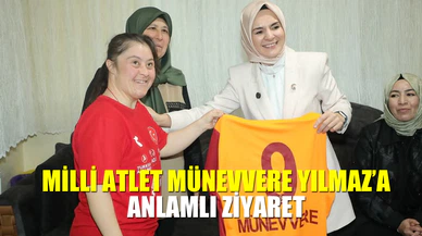 Milli Atlet Münevvere Yılmaz'a anlamlı ziyaret