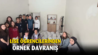 Afyon'da lise öğrencilerinden örnek davranış
