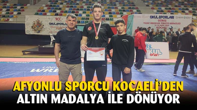 Afyonkarahisarlı sporcu altın madalya kazandı