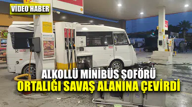 Alkollü sürücü önce tartıştı sonra benzinliğe daldı