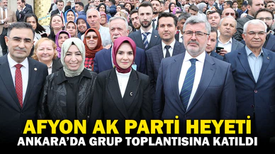 AK Parti Afyon heyeti, grup toplantısı sonrası Erdoğan ile buluştu