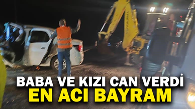 Afyonkarahisar'da feci kaza baba ve kızı can verdi