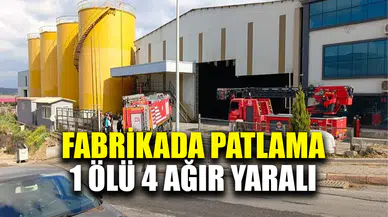 Fabrikada patlama: 1 ölü, 4 ağır yaralı