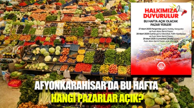 Afyonkarahisar Belediyesi'nden pazar yerleri duyurusu