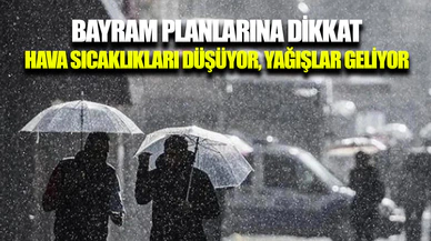 Bayram boyunca gök gürültülü sağanak yağış uyarısı