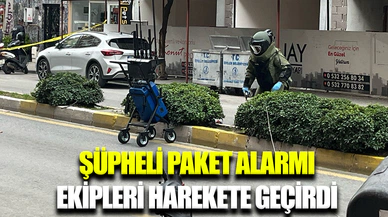 Şüpheli paket fünye ile patlatıldı