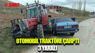 Afyonkarahisar'da otomobil traktöre çarptı