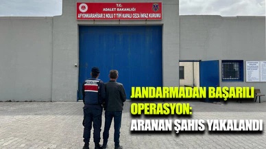 Afyonkarahisar İl Jandarma Komutanlığı titiz çalışmalarıyla aranan şahsı yakaladı