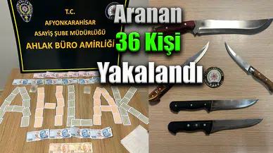 Şok uygulamada aranan 36 kişi yakalandı