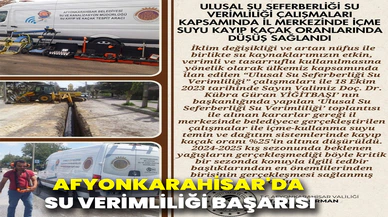 Ulusal su seferberliği ile su verimliliğinde büyük başarı