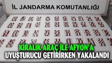 Afyonkarahisar'a madde getiren şahıs yakalandı