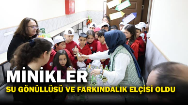 Afyon'da minikler su tasarrufu konusunda bilgilendirildi