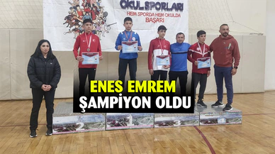 Enes Emrem şampiyon oldu