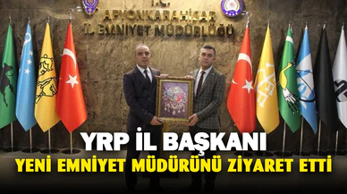 YRP Afyonkarahisar İl Başkanı Çakır Yeni Emniyet Müdürü Erol'u Ziyaret Etti