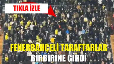 Fenerbahçeli taraftarlar birbirine girdi! İşte o görüntüler