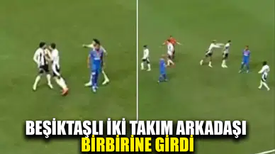 İki takım arkadaşı maç içinde tartıştı