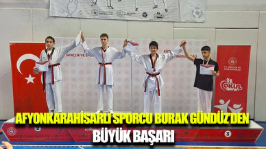Afyonkarahisarlı sporcu Burak Gündüz Türkiye üçüncüsü oldu