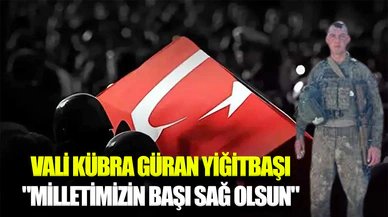 Afyonkarahisar Valisi Kübra Güran Yiğitbaşı’ndan Şehit için başsağlığı mesajı
