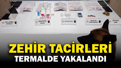 Zehir ticareti yapacaklardı termalde yakalandılar.