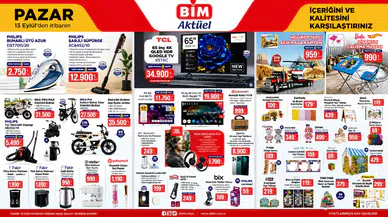 BİM 13 Eylül 2026 aktüel kataloğu yayınlandı! Televizyondan elektrikli bisiklete birçok ürün geliyor
