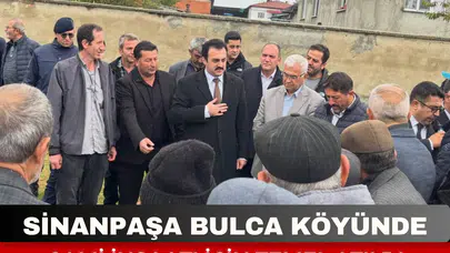 Sinanpaşa Bulca köyünde cami inşaatı için temel atıldı