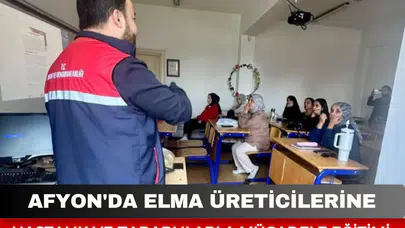 Afyon'da elma üreticilerine hastalık ve zararlılarla mücadele eğitimi