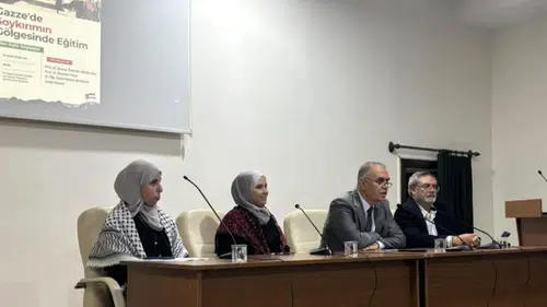 AKÜ'de “Gazze’de soykırımın gölgesinde eğitim” söyleşisi düzenlendi
