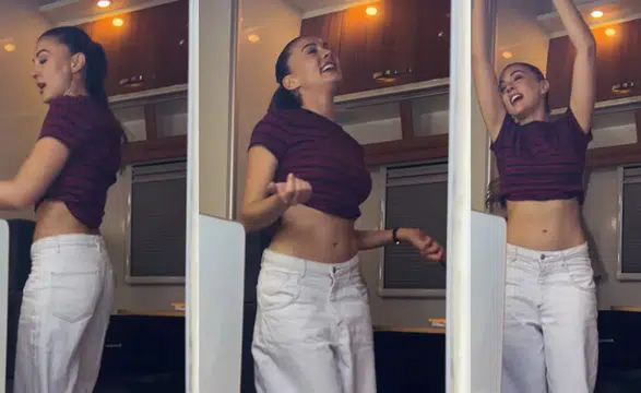 Burcu Özberk Karavanda Dans Etti! Paylaşımına Beğeni Yağdı