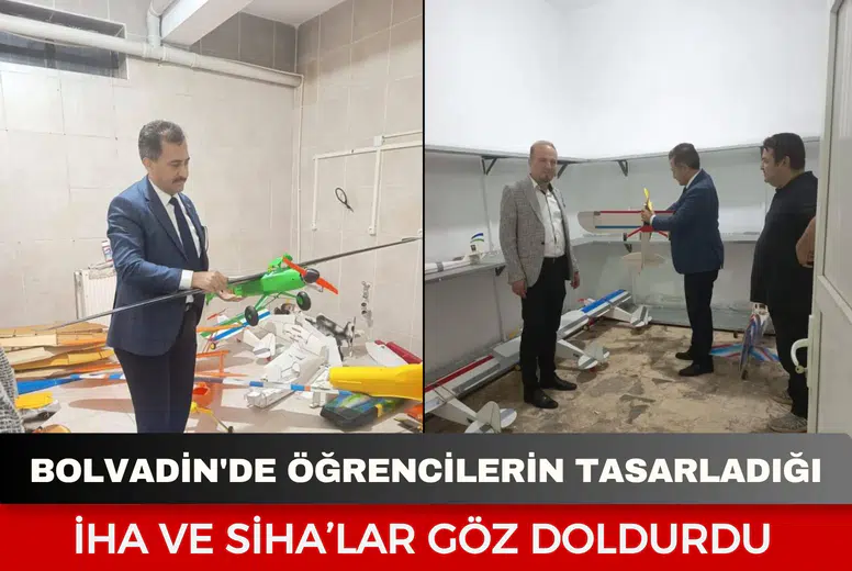 Bolvadin'de öğrencilerin tasarladığı İHA ve SİHA’lar göz doldurdu